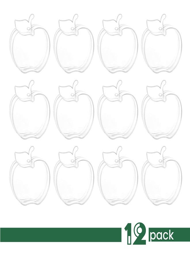 Hammont Apple Shaped Acrylic Candy Boxes - 12 Pack - 2.95"x2.28"x1.02" - Perfect for Weddings, Birthdays, Party Favors and Gifts | Cute Clear Plastic Containers | Clear Fillable Ornaments Crafts Decorations - Image 3